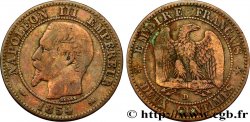 Deux centimes Napoléon III, tête nue 1854 Lyon F.107/15