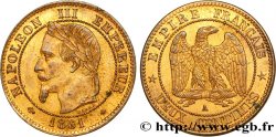 Deux centimes Napoléon III, tête laurée, buste définitif 1861 Paris F.108A/1
