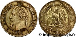Deux centimes Napoléon III, tête laurée 1862 Strasbourg F.108A/6