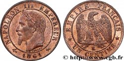 Un centime Napoléon III, tête laurée 1861 Bordeaux F.103/3