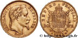 20 francs or Napoléon III, tête laurée 1863 Paris F.532/6
