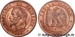 Deux centimes Napoléon III, tête laurée, buste définitif 1862 Bordeaux F.108A/7