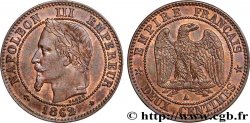 Deux centimes Napoléon III, tête laurée 1862 Paris F.108A/4
