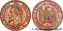 Deux centimes Napoléon III, tête laurée, buste définitif 1862 Bordeaux F.108A/7