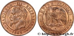Deux centimes Napoléon III, tête laurée, buste définitif 1862 Bordeaux F.108A/7