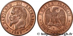Deux centimes Napoléon III, tête laurée, buste définitif 1862 Bordeaux F.108A/7