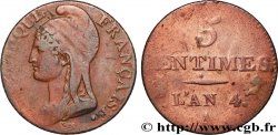 5 centimes Dupré, petit module 1796 Paris F.113/1