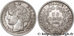 50 centimes Cérès, IIe République 1851 Paris F.184/5