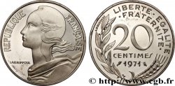 Piéfort Argent de 20 centimes Marianne 1971 Pessac GEM.56 P2