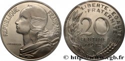 Piéfort Argent de 20 centimes Marianne 1972 Paris GEM.56 P2