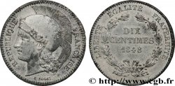 Concours de 10 centimes, essai en étain par Rogat, deuxième concours, deuxième revers 1848 Paris VG.3170 var