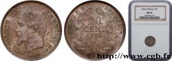 20 centimes Napoléon III, tête nue 1854 Paris F.148/2