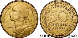 50 centimes Marianne, col à trois plis 1962 Paris F.197/2