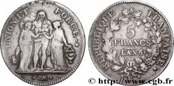 5 francs Union et Force, Union serré, seulement gland extérieur 1798 Bordeaux F.288/61