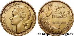 20 francs Georges Guiraud, 3 faucilles 1950 Beaumont-Le-Roger F.401/2