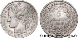 5 francs Cérès, IIe République 1849 Strasbourg F.327/3