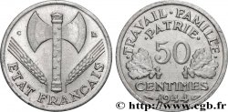 50 centimes Francisque, légère 1944 Castelsarrasin F.196/6