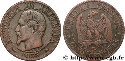 Cinq centimes Napoléon III, tête nue 1853 Strasbourg F.116/3