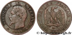 Cinq centimes Napoléon III, tête nue 1855 Strasbourg F.116/21