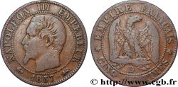 Cinq centimes Napoléon III, tête nue 1857 Lyon F.116/40