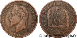 Cinq centimes Napoléon III, tête laurée 1862 Bordeaux F.117/9
