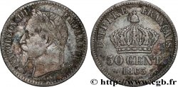 50 centimes Napoléon III, tête laurée 1865 Strasbourg F.188/7