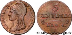 5 centimes Dupré, petit module 1796 Paris F.113/1