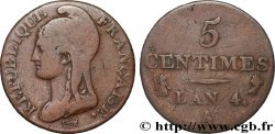 5 centimes Dupré, petit module 1796 Paris F.113/1