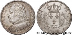 5 francs Louis XVIII, buste habillé 1814 Paris F.308/1