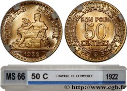 50 centimes Chambres de Commerce 1922 Paris F.191/4