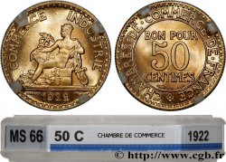 50 centimes Chambres de Commerce 1922 Paris F.191/4