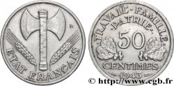 50 centimes Francisque, légère 1943 F.196/2