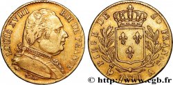 20 francs or Louis XVIII, buste habillé 1814 Paris F.517/2