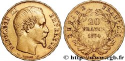 20 francs or Napoléon III, tête nue 1854 Paris F.531/2