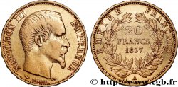 20 francs or Napoléon III, tête nue 1857 Paris F.531/12