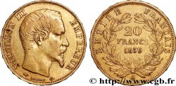 20 francs or Napoléon III, tête nue 1859 Paris F.531/15