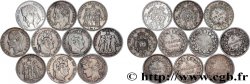 Lot de dix écus de 5 francs n.d. F.-/