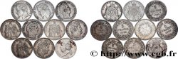 Lot de dix écus de 5 francs n.d. F.-/