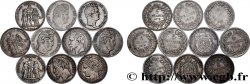 Lot de dix écus de 5 francs n.d. F.-/