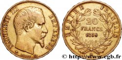 20 francs or Napoléon III, tête nue 1859 Strasbourg F.531/16
