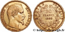 20 francs or Napoléon III, tête nue 1860 Paris F.531/18