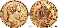 20 francs or Napoléon III, tête laurée 1864 Paris F.532/8