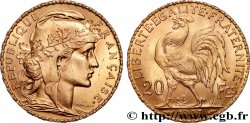 20 francs or Coq, Liberté Égalité Fraternité 1907 Paris F.535/1