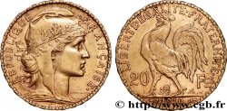 20 francs or Coq, Liberté Égalité Fraternité 1910 Paris F.535/4