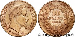10 francs or Napoléon III, tête laurée, type définitif à grand 10 1864 Paris F.507A/6