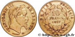 10 francs or Napoléon III, tête laurée 1867 Strasbourg F.507A/16