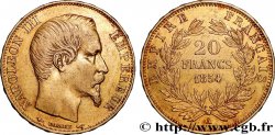 20 francs or Napoléon III, tête nue 1854 Paris F.531/2