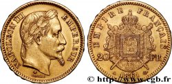 20 francs or Napoléon III, tête laurée 1861 Paris F.532/1