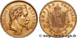 20 francs or Napoléon III, tête laurée 1864 Paris F.532/8