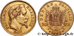 20 francs or Napoléon III, tête laurée 1864 Strasbourg F.532/9